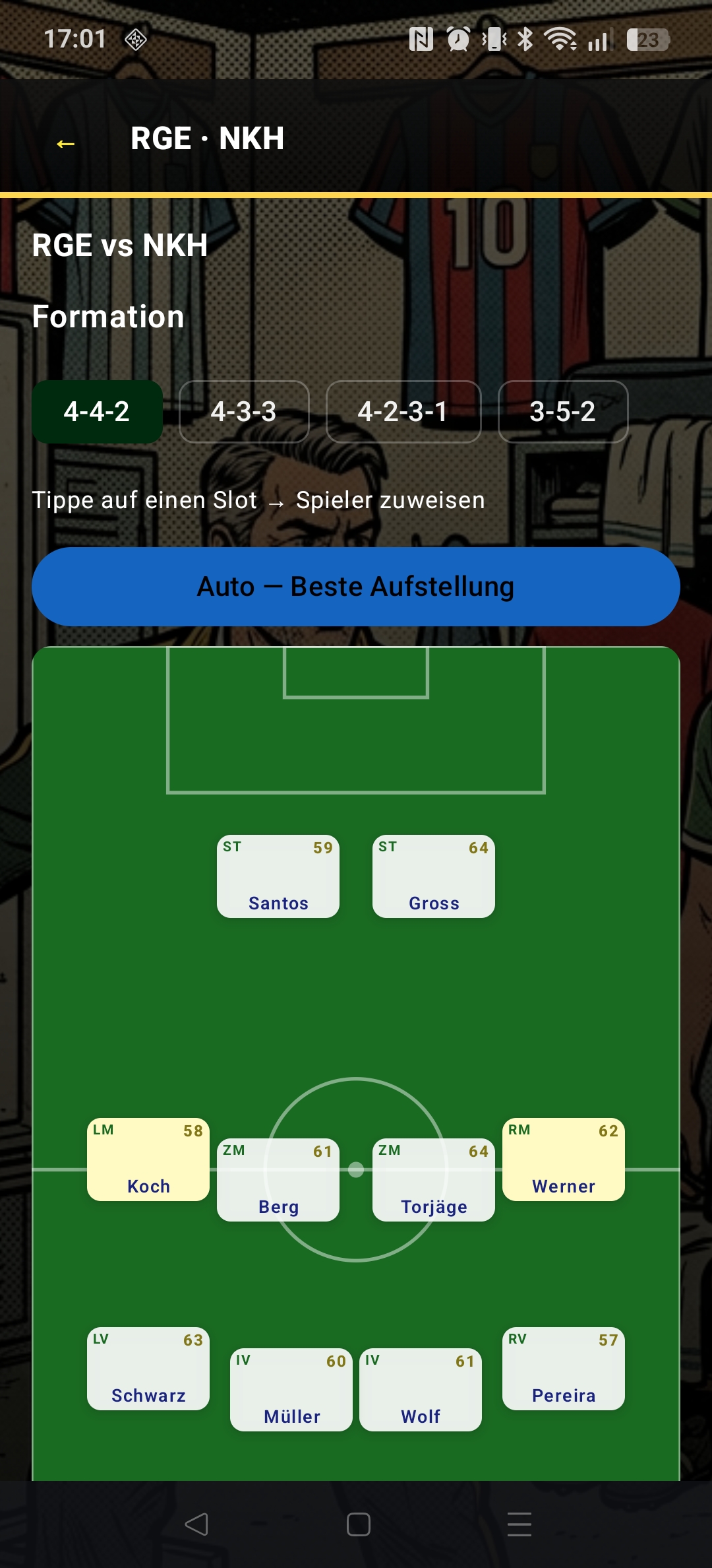 Abseits Screenshot: SpieloberflÃ¤che